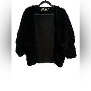M Chandelier Cardigan Curly Fake Fur